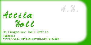 attila woll business card